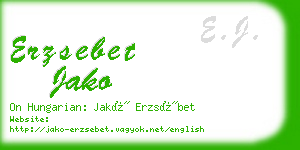 erzsebet jako business card